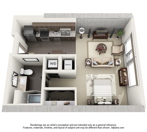1600 Vine_Studio S2 Floor Plan